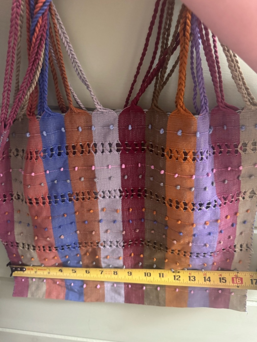 Multicolor Striped Tote Bag - Picture 7 of 11